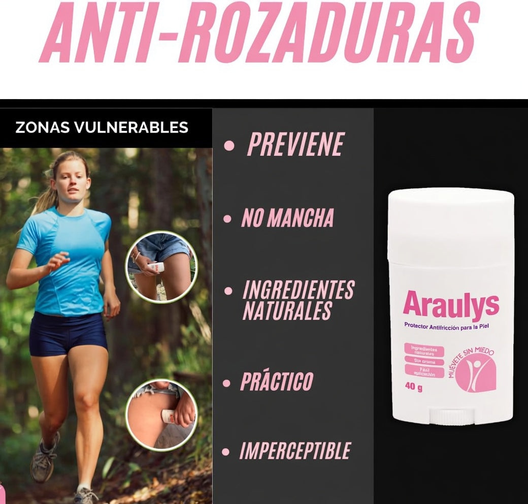 Stick Anti-Rozaduras Araulys · Protección para Muslos