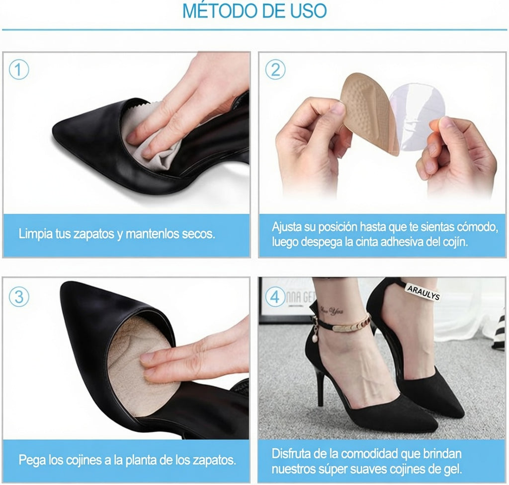 Almohadillas de Gel para Tacón Araulys · Anti-Ampollas