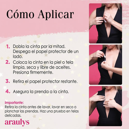 Fashion Tape Araulys · Cinta Doble Cara para Ropa